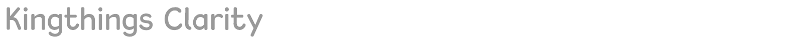 Kingthings Clarity font preview